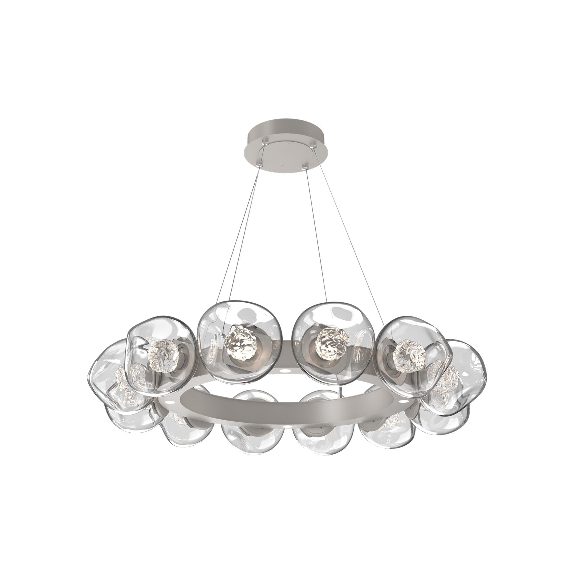 Luna Radial Ring Clear LED Chandelier.