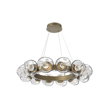 Luna Radial Ring Clear LED Chandelier in Gilded Brass (Floret Crystal/38.6-Inch).