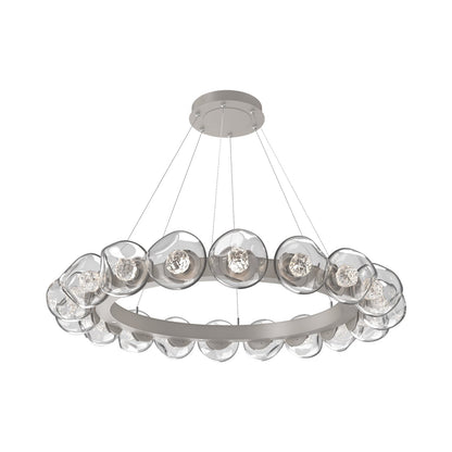 Luna Radial Ring Clear LED Chandelier in Beige Silver (Floret Crystal/50.9-Inch).