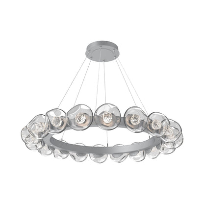 Luna Radial Ring Clear LED Chandelier in Classic Silver (Floret Crystal/50.9-Inch).