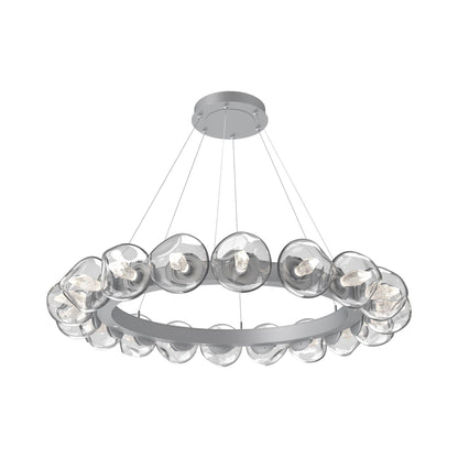 Luna Radial Ring Clear LED Chandelier in Classic Silver (Geo Crystal/50.9-Inch).