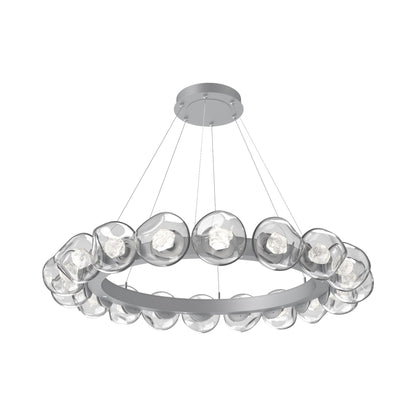 Luna Radial Ring Clear LED Chandelier in Classic Silver (Zircon Crystal/50.9-Inch).