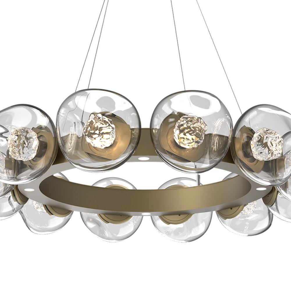 Luna Radial Ring Clear LED Chandelier in Detail.