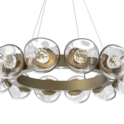 Luna Radial Ring Clear LED Chandelier in Detail.