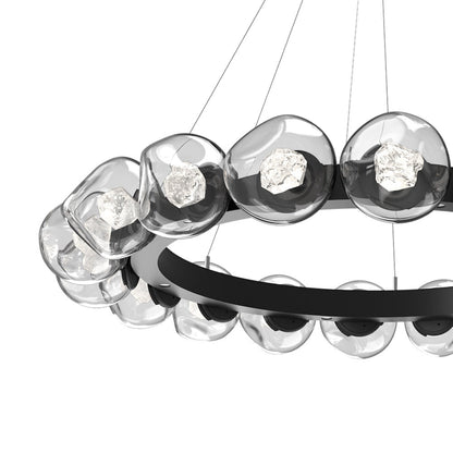 Luna Radial Ring Clear LED Chandelier in Detail.