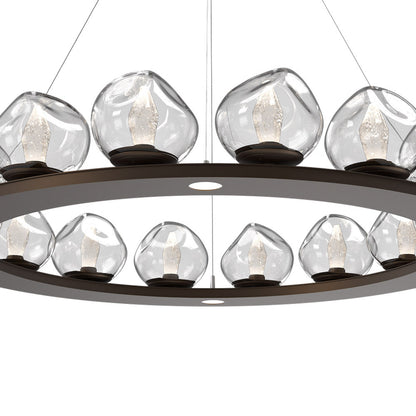 Luna Ring Clear LED Chandelier in Detail.