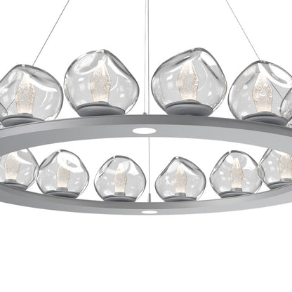 Luna Ring Clear LED Chandelier in Detail.