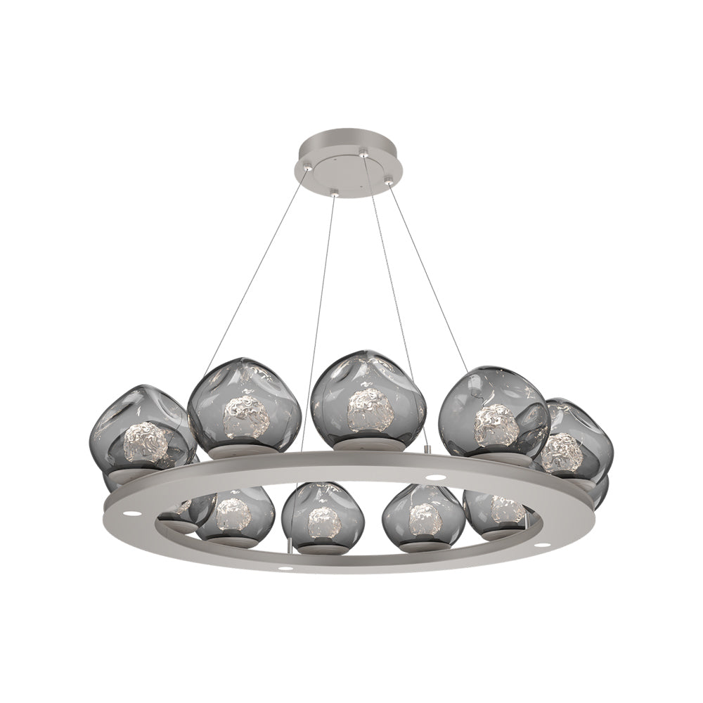 Luna Ring Smoke LED Chandelier.