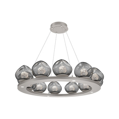 Luna Ring Smoke LED Chandelier.