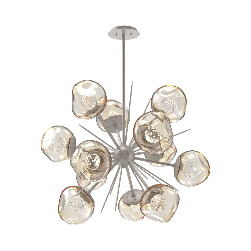 Luna Starburst Amber LED Chandelier.