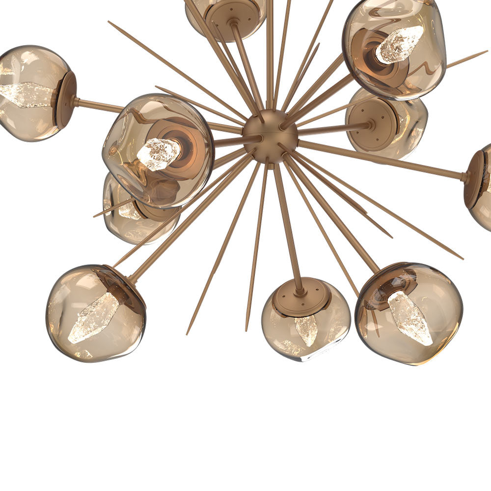 Luna Starburst Bronze LED Chandelier in Detail.