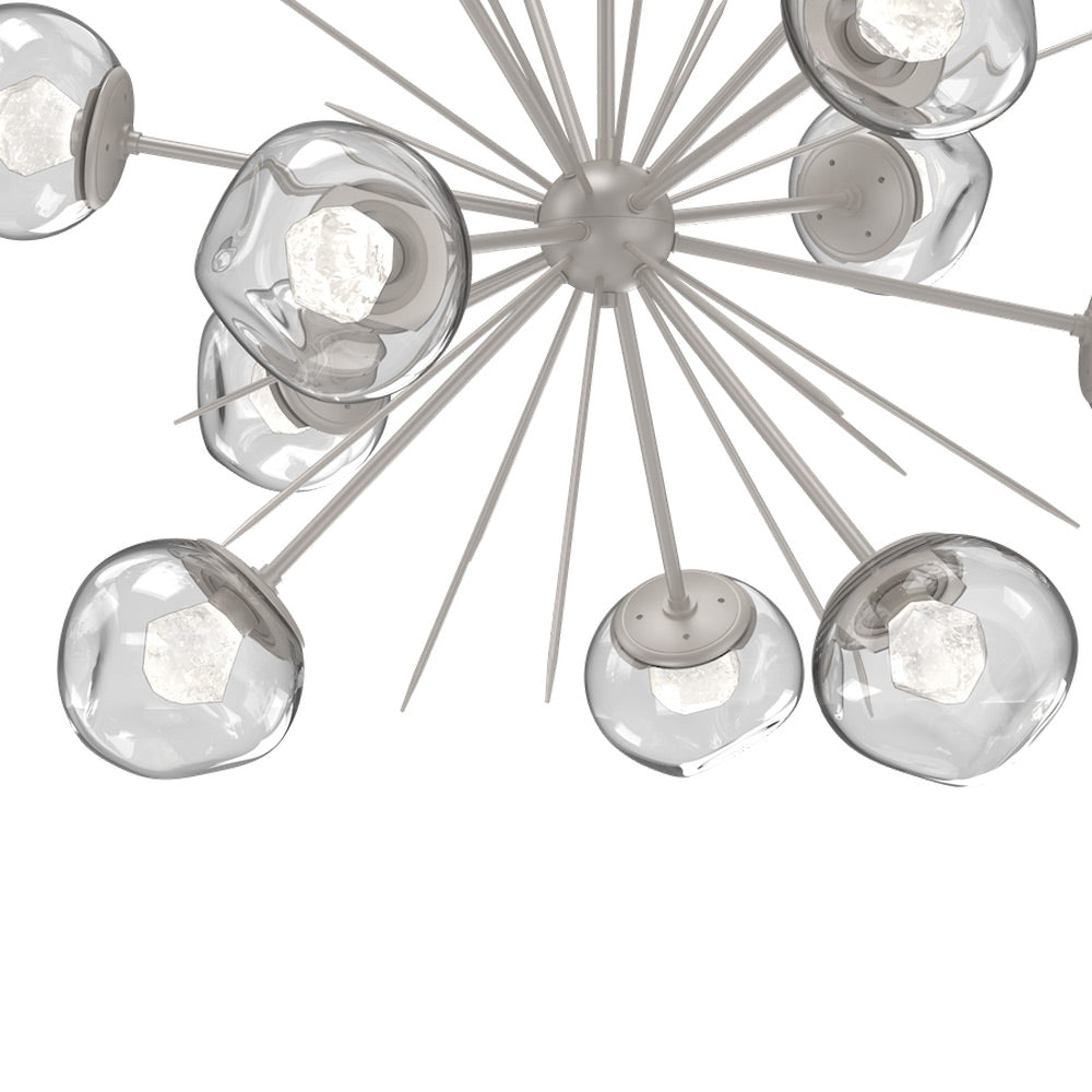Luna Starburst Clear LED Chandelier in Detail.