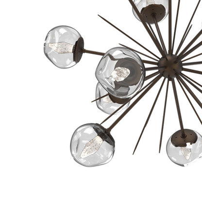 Luna Starburst Clear LED Chandelier in Detail.
