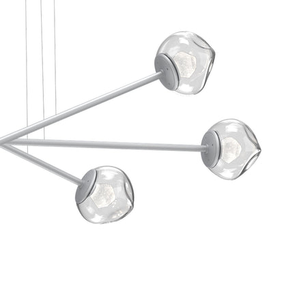Luna Triple Moda Linear LED Chandelier in Detail.