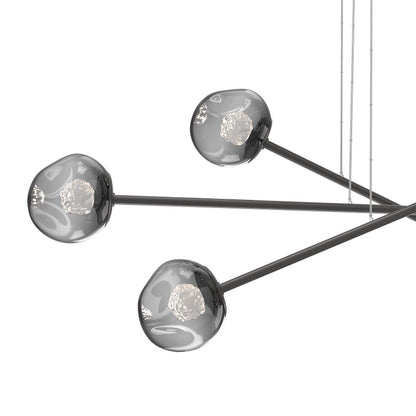 Luna Triple Moda Linear LED Chandelier in Detail.