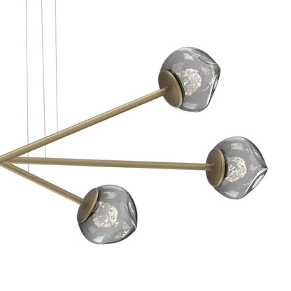 Luna Triple Moda Linear LED Chandelier in Detail.