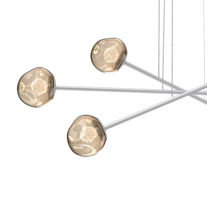 Luna Triple Moda Linear LED Chandelier in Detail.