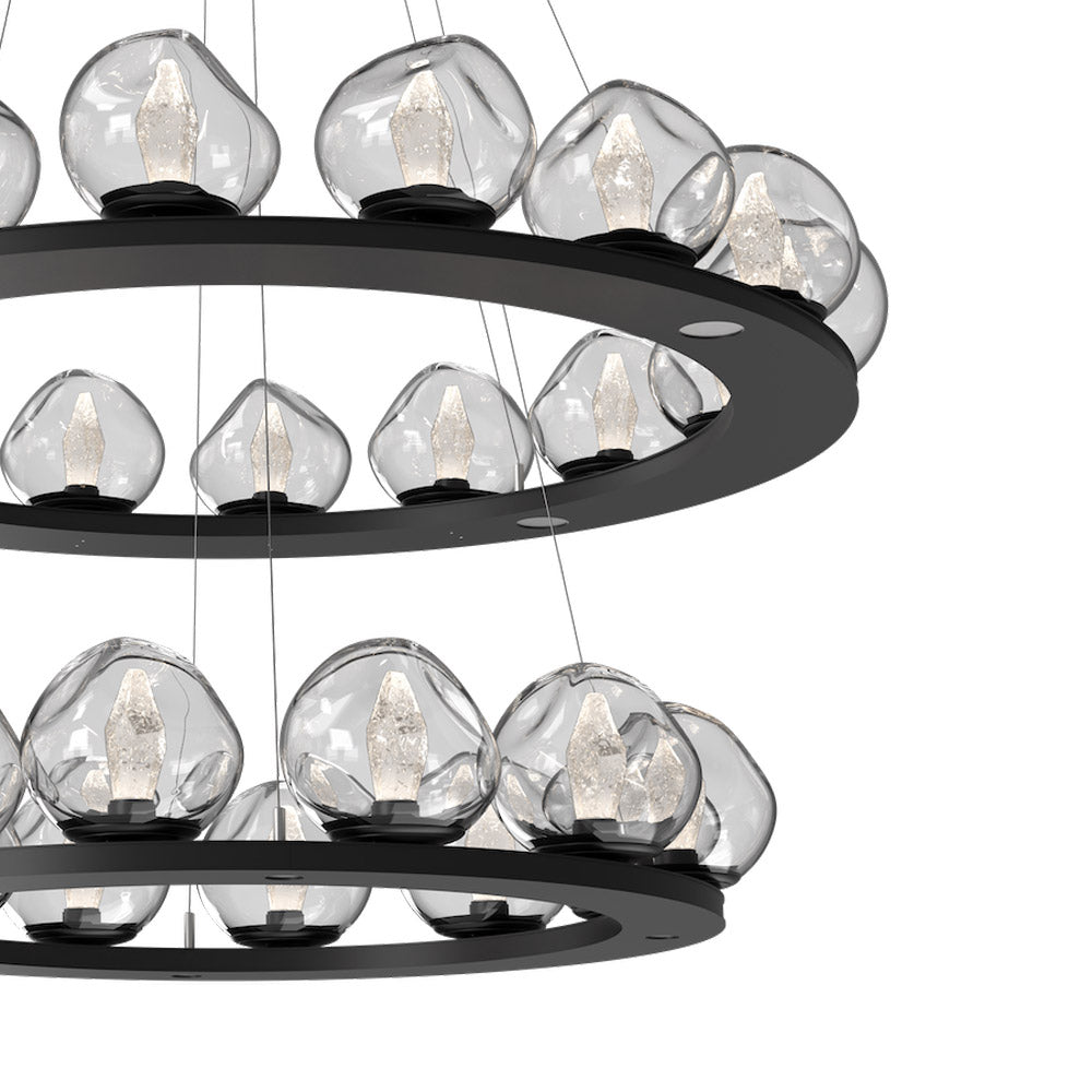 Luna Two-Tier Ring LED Chandelier in Detail.