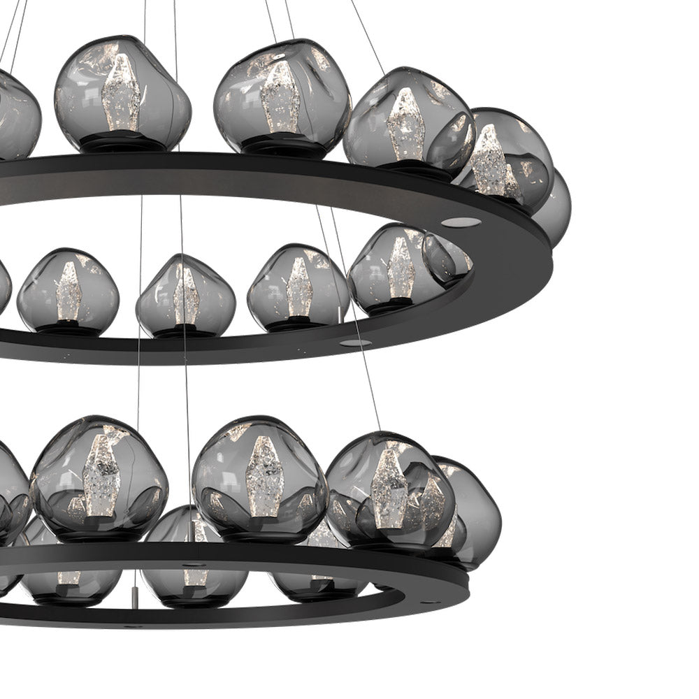 Luna Two-Tier Ring LED Chandelier in Detail.