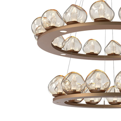 Luna Two-Tier Ring LED Chandelier in Detail.
