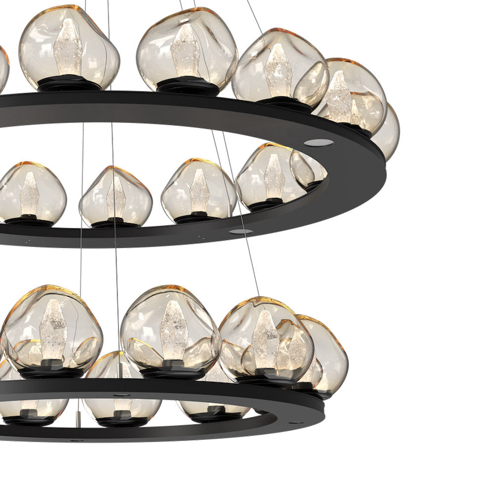 Luna Two-Tier Ring LED Chandelier in Detail.