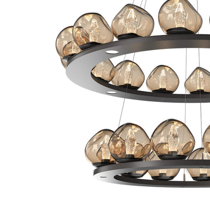 Luna Two-Tier Ring LED Chandelier in Detail.