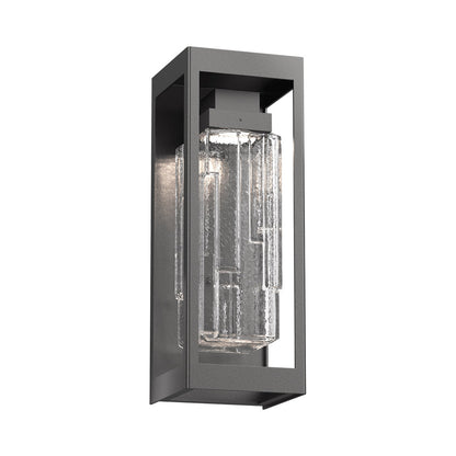 Maison Outdoor LED Wall Light in Argento Grey/Clear Ledgestone (16.8-Inch).