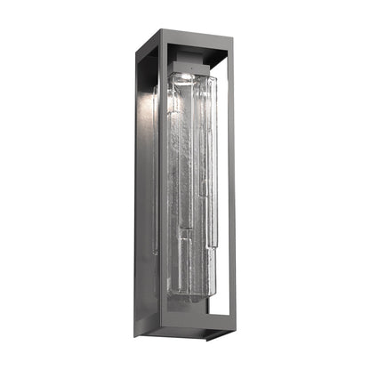 Maison Outdoor LED Wall Light in Argento Grey/Clear Ledgestone (25.8-Inch).