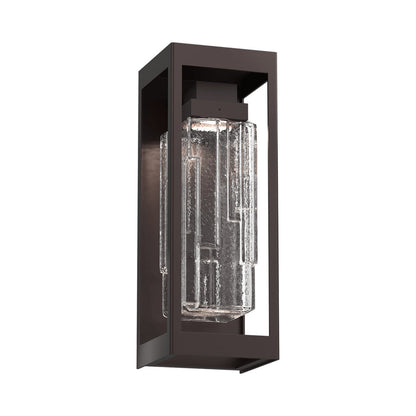 Maison Outdoor LED Wall Light in Statuary Bronze/Clear Ledgestone (16.8-Inch).