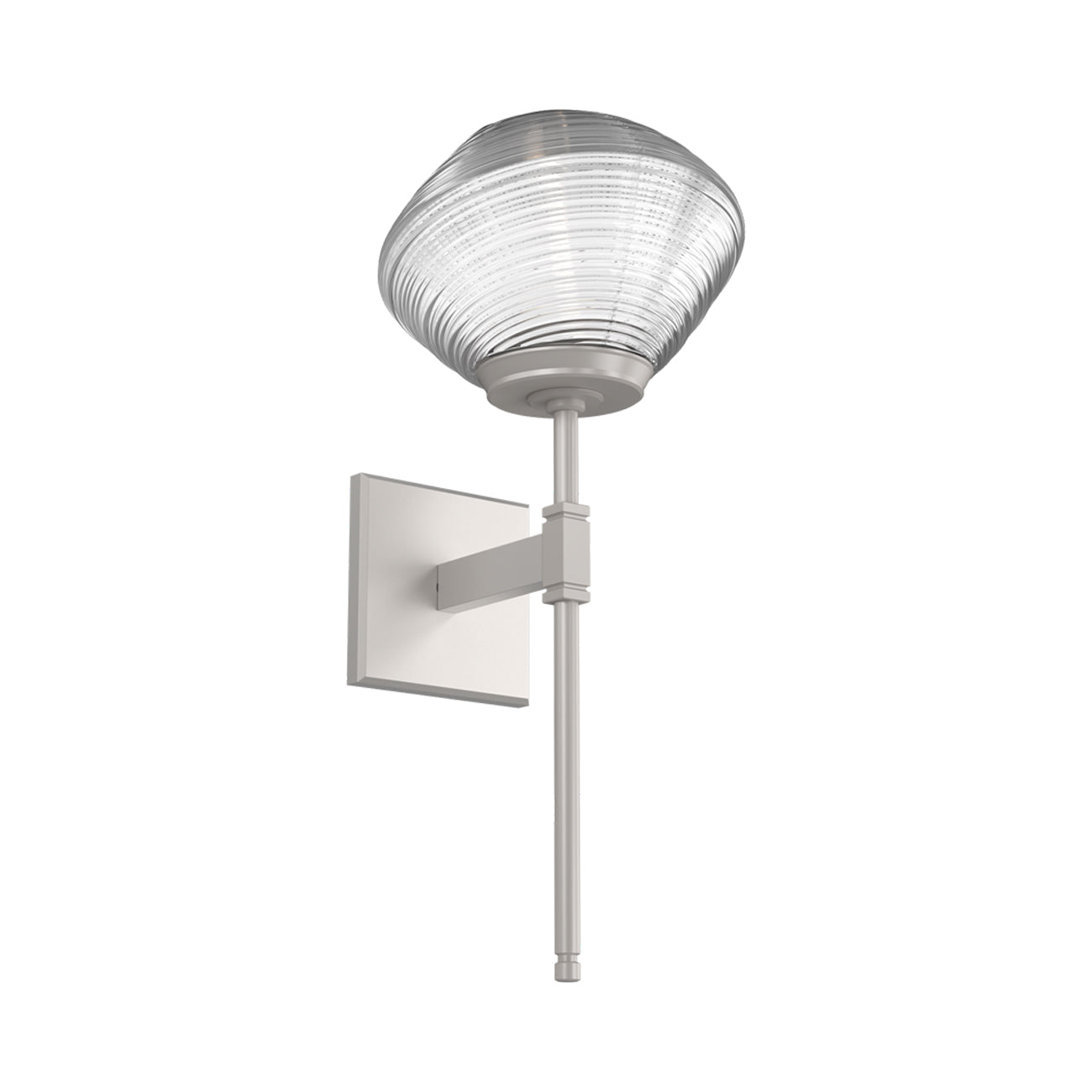 Mesa Belvedere LED Wall Light in Beige Silver/Clear Blown Glass.