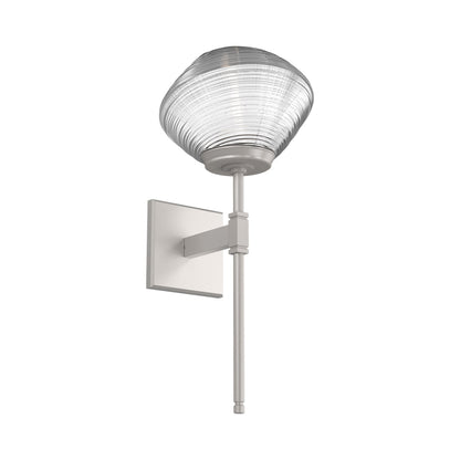 Mesa Belvedere LED Wall Light in Beige Silver/Clear Blown Glass.