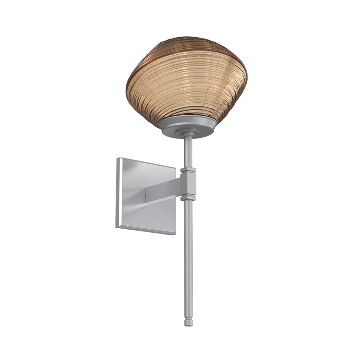 Mesa Belvedere LED Wall Light in Classic Silver/Bronze Blown Glass.