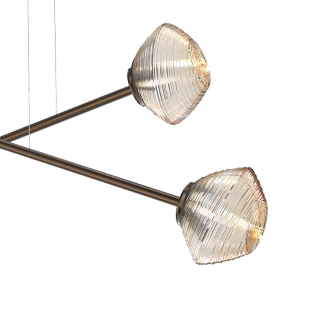 Mesa Double Moda Linear LED Chandelier in Detail.