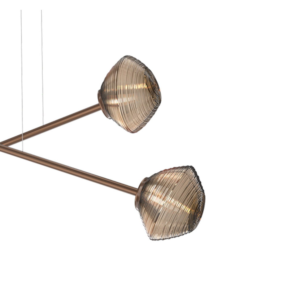 Mesa Double Moda Linear LED Chandelier in Detail.