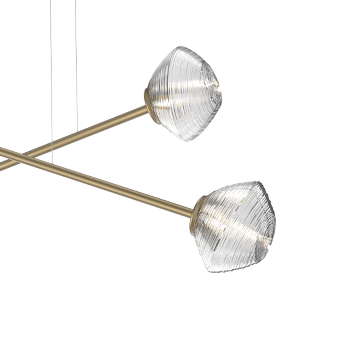 Mesa Double Moda Linear LED Chandelier in Detail.