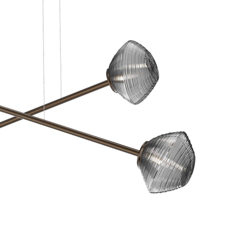 Mesa Double Moda Linear LED Chandelier in Detail.