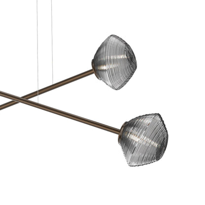 Mesa Double Moda Linear LED Chandelier in Detail.