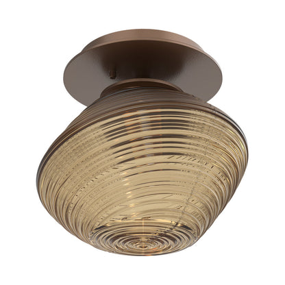 Mesa LED Ceiling / Wall Light in Burnished Bronze/Bronze Blown Glass.