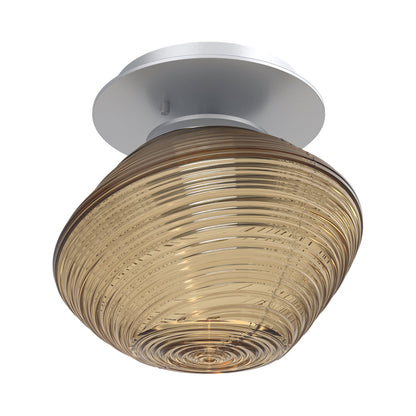 Mesa LED Ceiling / Wall Light in Classic Silver/Bronze Blown Glass.