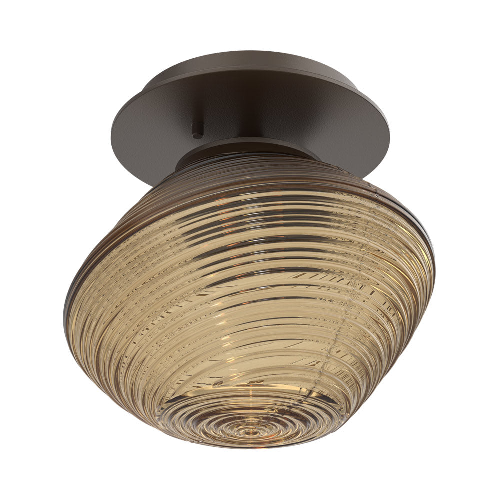 Mesa LED Ceiling / Wall Light in Flat Bronze/Bronze Blown Glass.