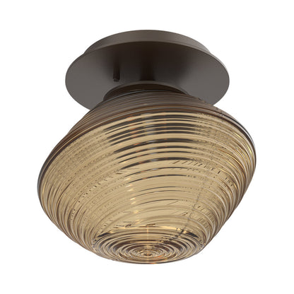 Mesa LED Ceiling / Wall Light in Flat Bronze/Bronze Blown Glass.