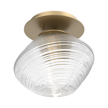 Mesa LED Ceiling / Wall Light in Gilded Brass/Clear Blown Glass.