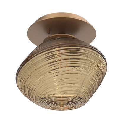 Mesa LED Ceiling / Wall Light in Novel Brass/Bronze Blown Glass.