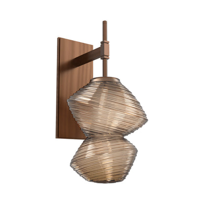 Mesa LED Wall Light in Oil Rubbed Bronze/Bronze Blown Glass.