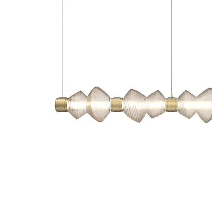 Mesa Mandrel Linear LED Chandelier in Detail.