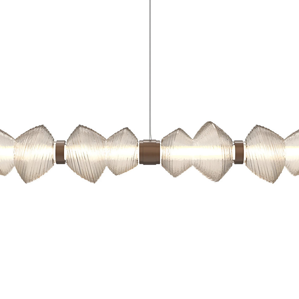 Mesa Mandrel Linear LED Chandelier in Detail.