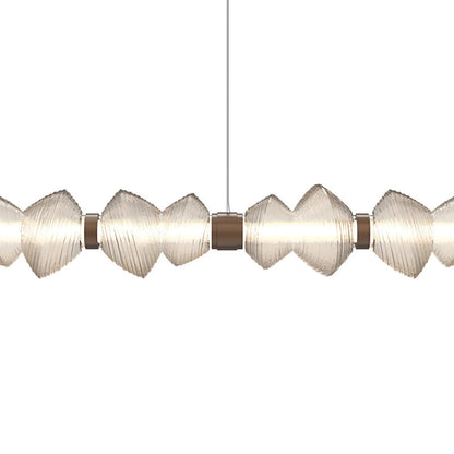 Mesa Mandrel Linear LED Chandelier in Detail.
