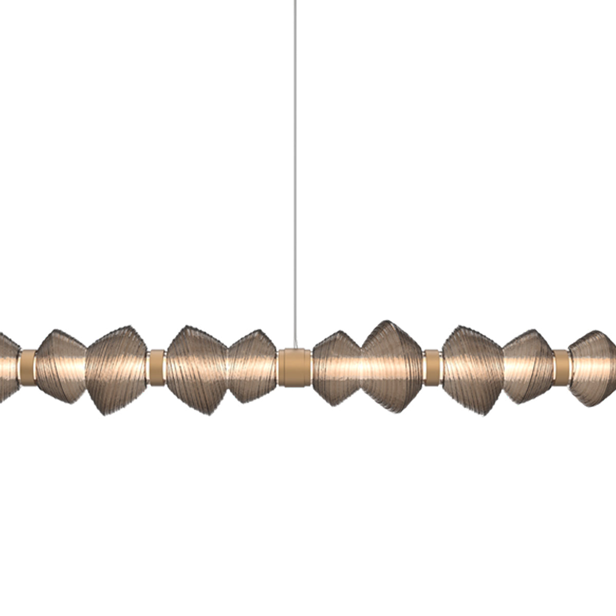 Mesa Mandrel Linear LED Chandelier in Detail.