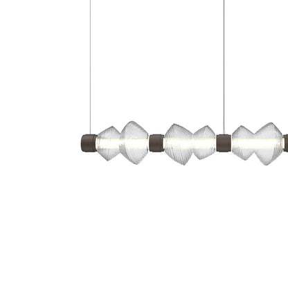 Mesa Mandrel Linear LED Chandelier in Detail.
