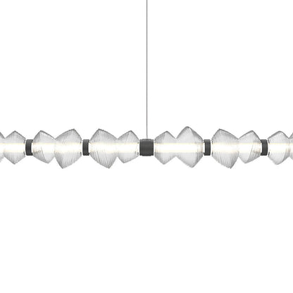 Mesa Mandrel Linear LED Chandelier in Detail.